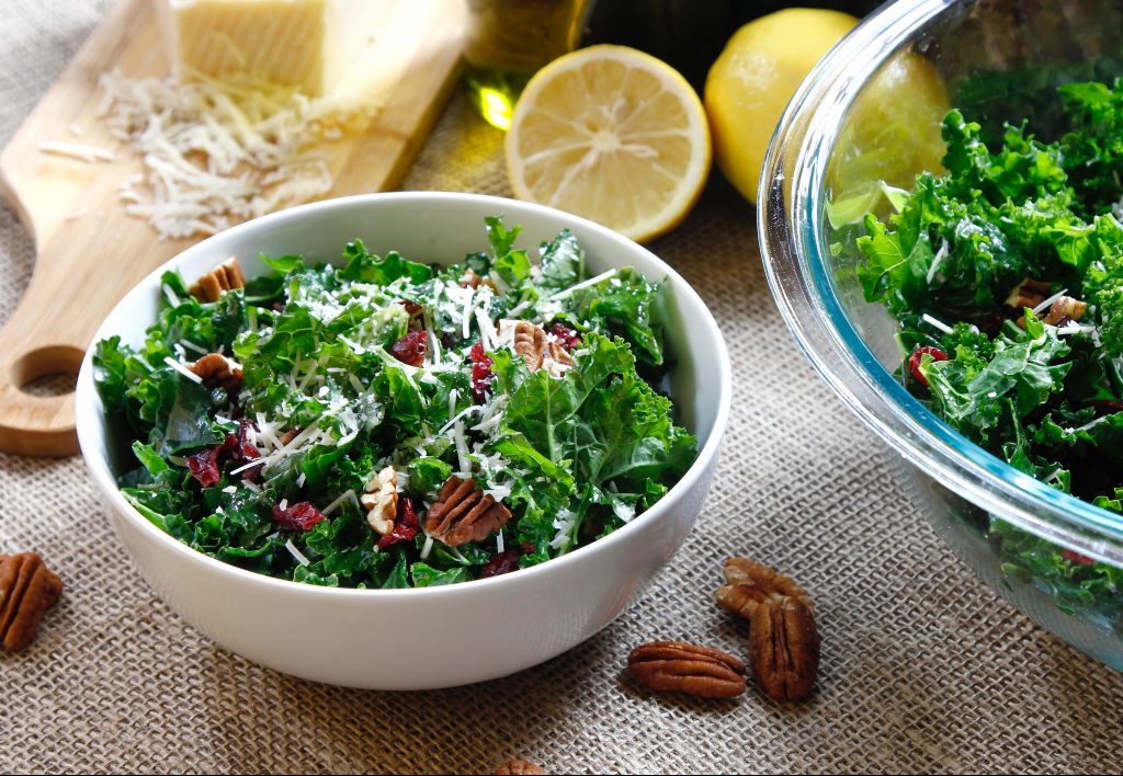 Photo of the Massaged Kale Salad from the Eat REAL America website.
