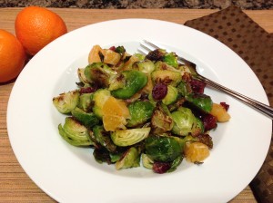 Roasted Brussels Sprouts with Oranges and Peanut Vinaigrette-Eat-Real-America