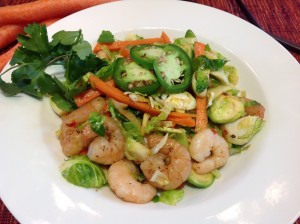 Shrimp and Brussels Sprouts Stir Fry-Eat-Real-America