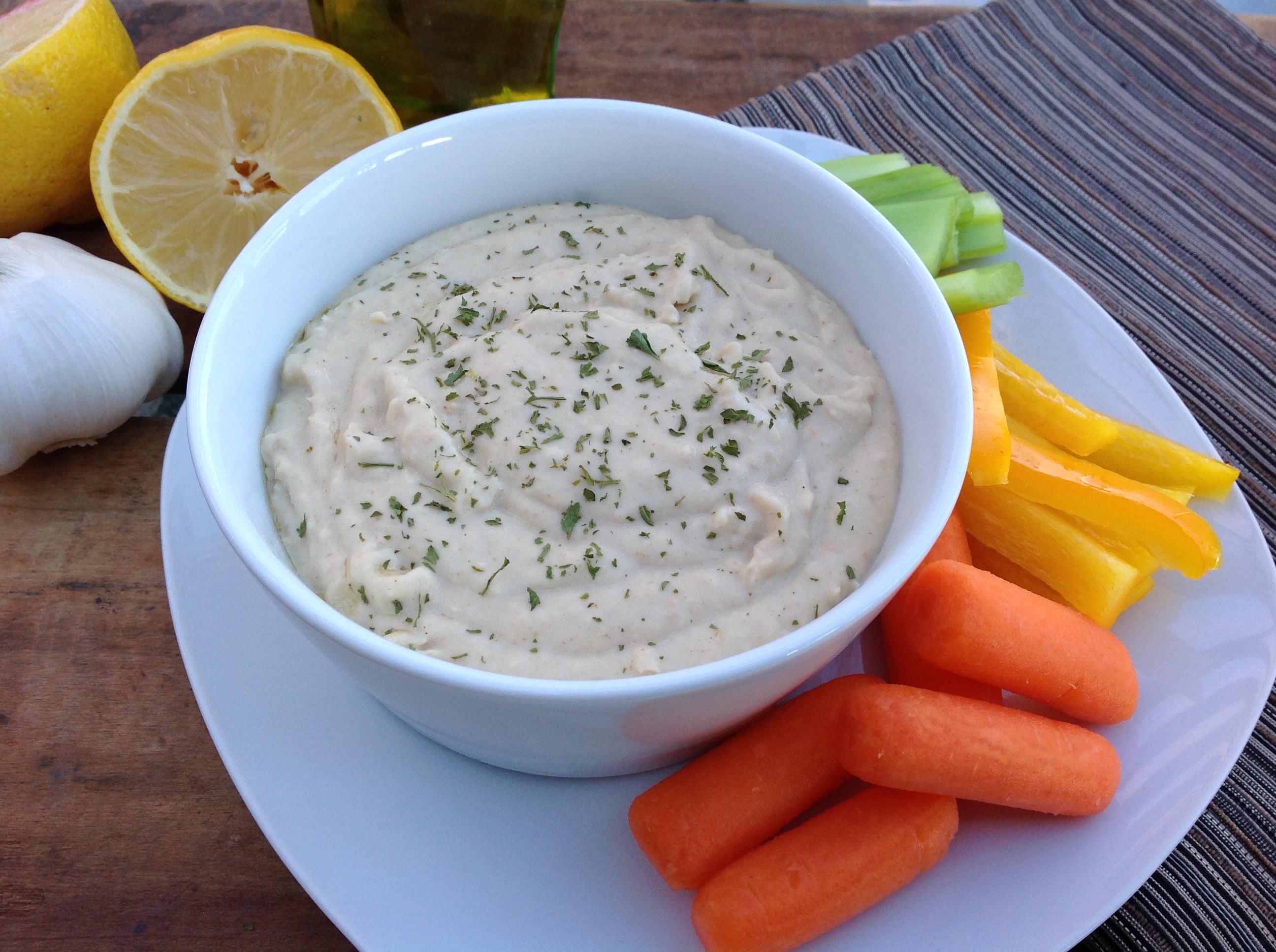 Roasted Garlic White Bean Hummus Eat REAL America