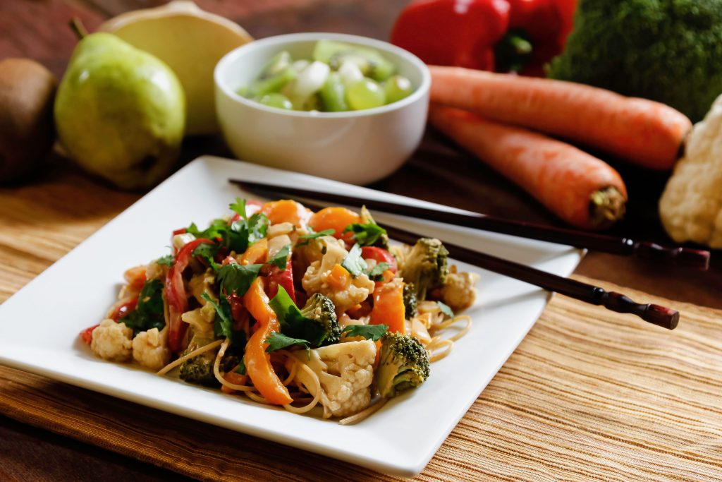 Photo of the Thai Vegetable Noodle Stir Fry from the Eat REAL America website