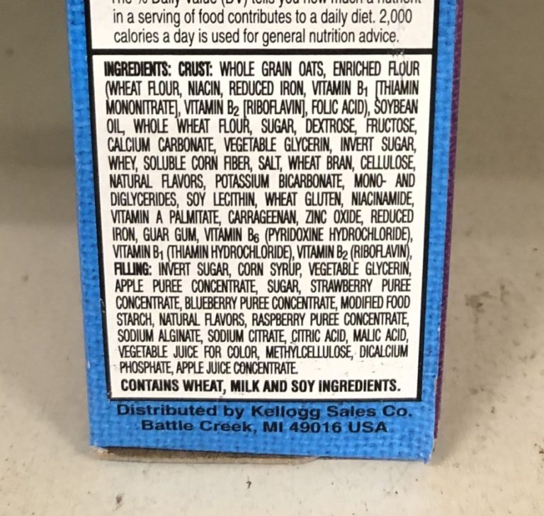 Nutri Grain Bar Label - Eat REAL America