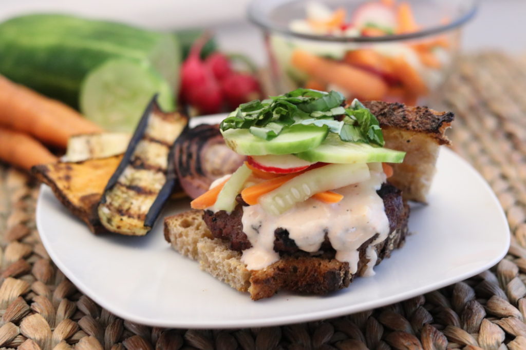 Photo of the Banh Mi Burger from the Eat REAL America website