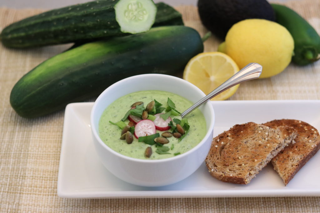 Photo of the Creamy Cucumber Soup from the Eat REAL America website